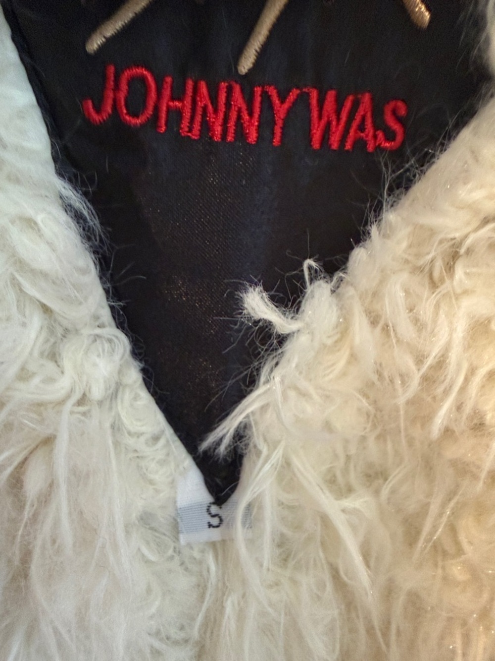 Johnny Was Multicolor Floral Patchwork BIYA Coat with Cream Faux-Shearling - Picture 3 of 10